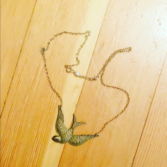 Vintage sparrow necklace with pearl clasp - Picture 1 of 1